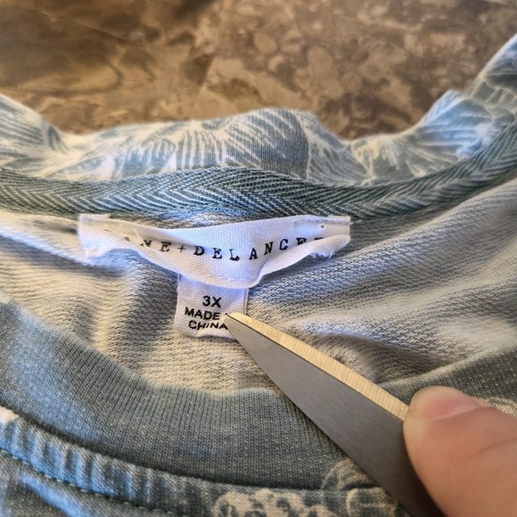 Jane + Delancey sz 3X green floral relaxed fit t-shirt top boho casual cottage - Picture 8 of 10